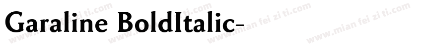 Garaline BoldItalic字体转换